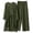 Green, variant on Women Trousers Suit Casual Solid Retro Plus Size Shirt with Long Pant Modest Fashion Outfits Retro Plus Size Shirt Sets Elegant Style Red S