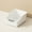 White, variant on Storage Bin with Pulley Wheels - Plastic Rolling Storage Organizer Basket for Bathroom Kitchen Living Room - Large Capacity Container with Handle for Snacks Drinks and Supplies - 1 Pack