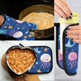 thumbnail image 5 of Yayeee Oven Mitts and Pot Holder Set of 4 Heat Resistant Kitchen Gloves Baking Hot Pad, Light Pink Jellyfish, 5 of 5