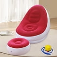 thumbnail image 1 of Sillón Inflable Macarena con Taburete Redondo Rojo, 1 of 8