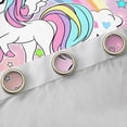 thumbnail image 4 of Manfei Colorful Cute Unicorn Black Out Curtains,Cartoon Rainbow Stars Curtains Pack of 2 (42x63 Each),Sweet Doughnut Ice Cream Bedroom Curtains For Girls Kids,Ultra Soft Home Decor, 4 of 6