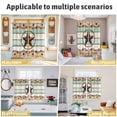thumbnail image 6 of Western Texas Star Green Kitchen Curtains Small Short 39 Inch Length, Farmhouse Brown Country Vintage Grommet Bedroom Living Room Curtains, Light Filtering Cafe Curtain Drapes 2 Panels Set 55''x39'', 6 of 9
