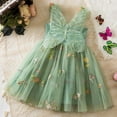 thumbnail image 2 of TAIAOJING Toddler Girls Fl Sleeves Mesh EmbroideryHoliday Princess Dress A-Line Solid Color O-Neck Dance Party Dresses Boho Beach Casual Birthday Sundress Fashionable 4-5Y, 2 of 9