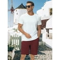 thumbnail image 6 of QPNGRP Men's Casual Shorts with Zipper Pockets Elastic Waistband with Drawstring Cargo Stretch Short Burgundy, 6 of 7