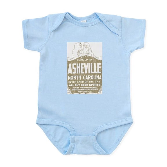 CafePress - Vintage Asheville Infant Bodysuit - Baby Light Bodysuit, Size Newborn - 24 Months