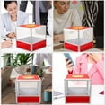 thumbnail image 6 of FONDOTIN Red Transparent Raffle Box with Slot, Aluminum Alloy Game Container for Drawings and Events, 1 Piece, 6 of 6