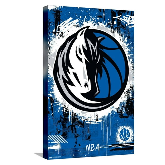 NBA Dallas Mavericks - Maximalist Logo 23 Canvas Wall Poster, 14.725" x 22.375"
