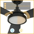 thumbnail image 4 of Smaair 56" Black Smart Ceiling Fan with Remote Dim Light Kit for Indoor, 4 of 9