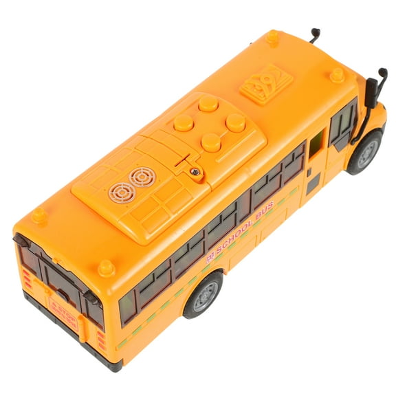 School Bus Toy Toy Trucks School Bus Model Child 19.50X7.50X6.00CM Orange