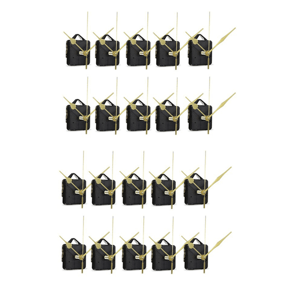 20Pcs DIY Silent Movement Spindle Hands Wall Quartz Clock Movement Mechanism Repair Tools Part Clock Kit