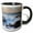 Black/White, variant on 3drose, Usa, Oregon, Cape Perpetua and Thors Well at Sunset., 11oz Two-tone Black Mug