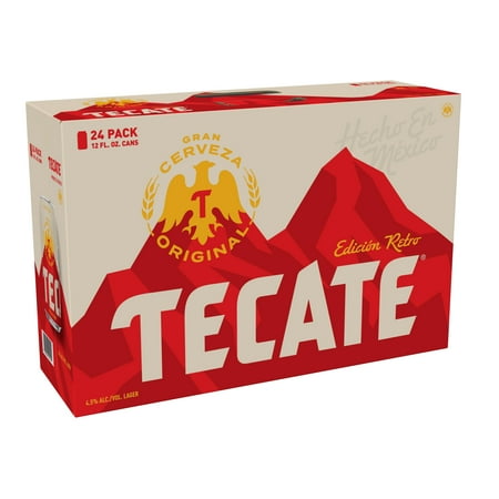 Tecate Original Mexican Lager Beer, 24 pack, 12 fl oz Cans