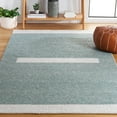thumbnail image 2 of SAFAVIEH Natura Marina Striped Wool Area Rug, Turquoise/Ivory, 5' x 8', 2 of 8