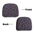 thumbnail image 6 of Kdxio Bat Purple Pattern Print 2 Piece Car Head Rest Covers Set Auto Front/Rear Seats Headrest Cover Universal Fit Most Cars,Sedan, SUV, 6 of 9