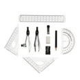 thumbnail image 7 of Geometry Set, 10-Piece Math Supplies Kit Including Protractor Ruler Eraser Pencil Lead Refills Pencil Sharpener Storage Box For Drawing Measurement office Office Home Educational Tool, 7 of 7
