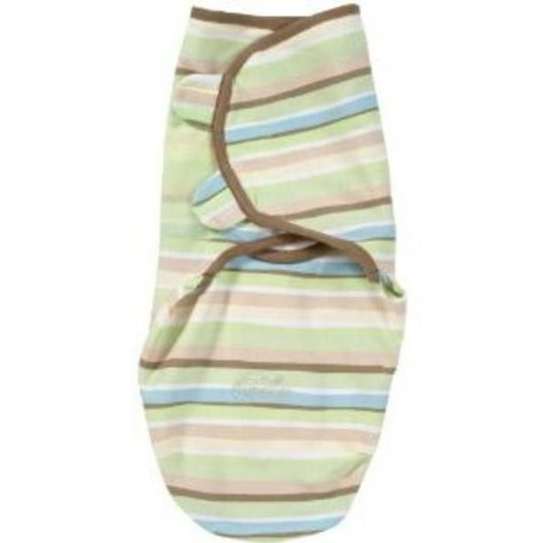 Summer Infant SwaddleMe Swaddling Blanket, Wavy and Stripe, Small