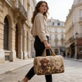 thumbnail image 6 of PUSPU Cow Pattern Quilted Embroidered Travel Bag, Cute Portable Handbag for Women, 6 of 6