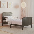 thumbnail image 3 of Child Craft Hampton Toddler Bed with Guard Rails, Arch Top, Low to Ground, Pine Wood, Dapper Gray, 3 of 8