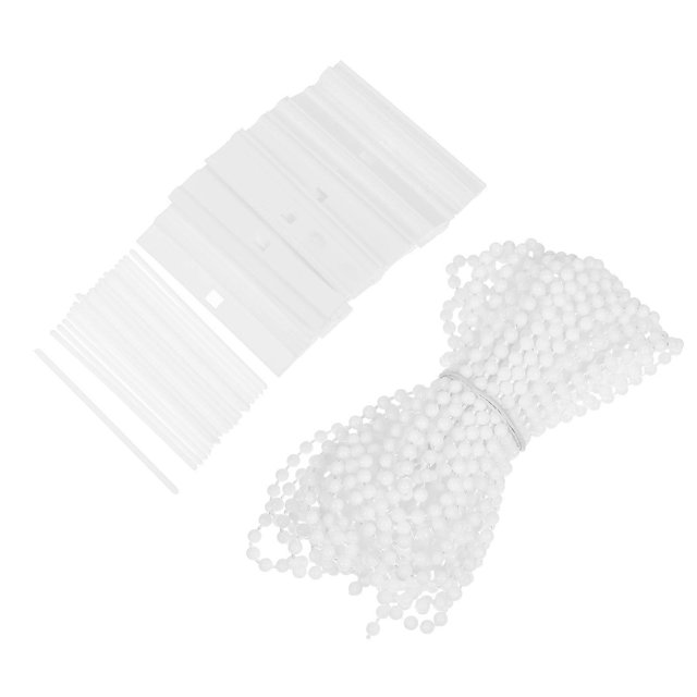 Vertical Blinds Replacement 25Pcs Vertical Blind Repair Parts with Beaded Chain for Interior Design Window Treatment White Pvc Smooth Operation