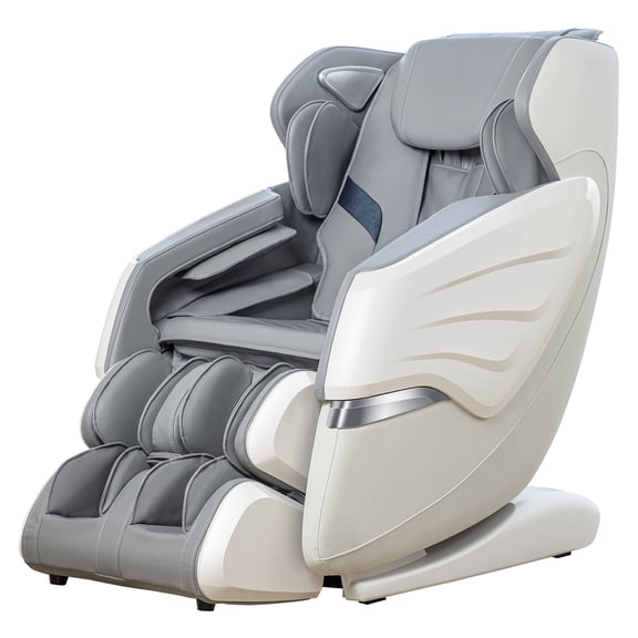 JERFIT AI Voice & App Controlled Zero Gravity Full Body Massage Recliner Chair with SL-Track, 3D Rollers, Heat Therapy, Gray