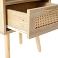 thumbnail image 7 of Triple Tree Modern Nightstand with Storage Cabinet, Beige, 7 of 7