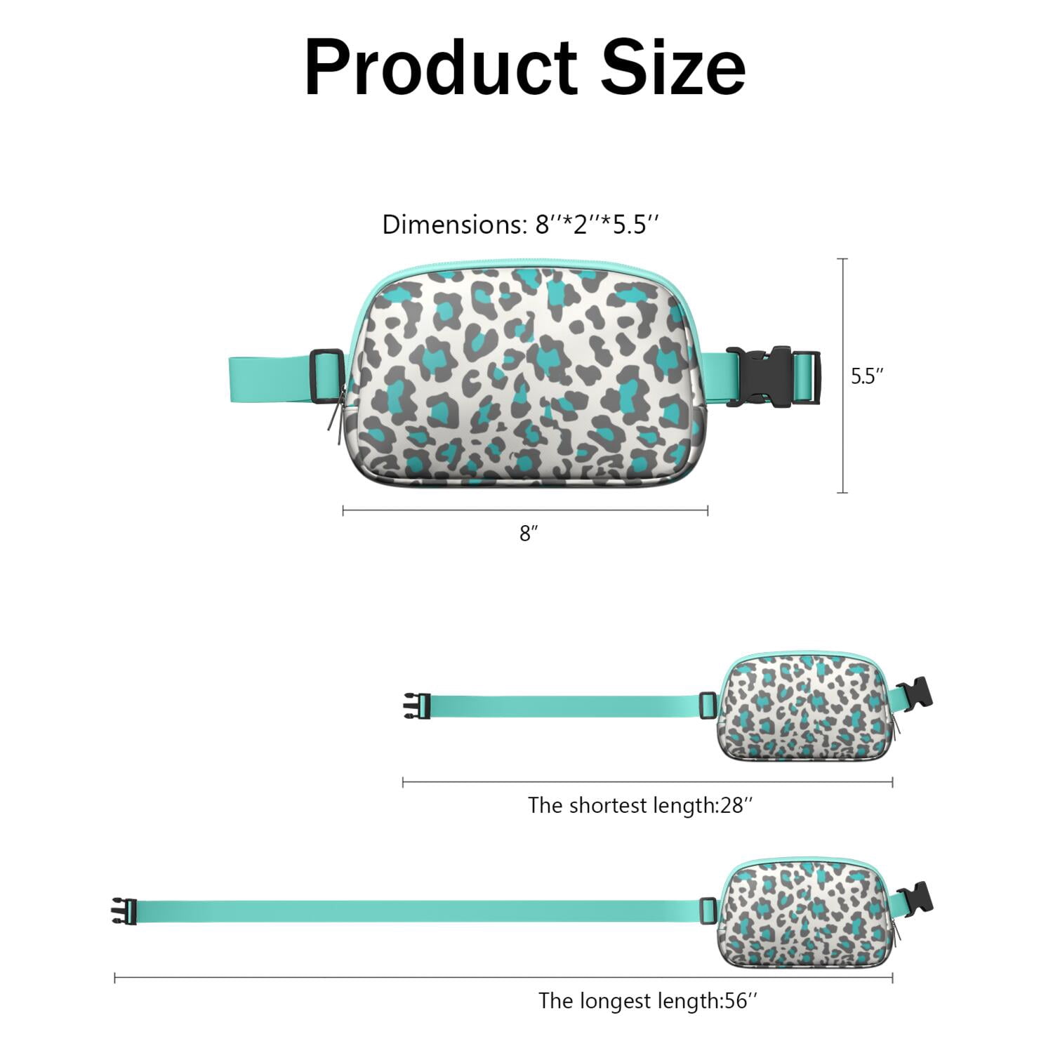 Classic Cheetah Print Fanny Pack – Fashionable Belt Bag with Romantic Texture & Retro Feel