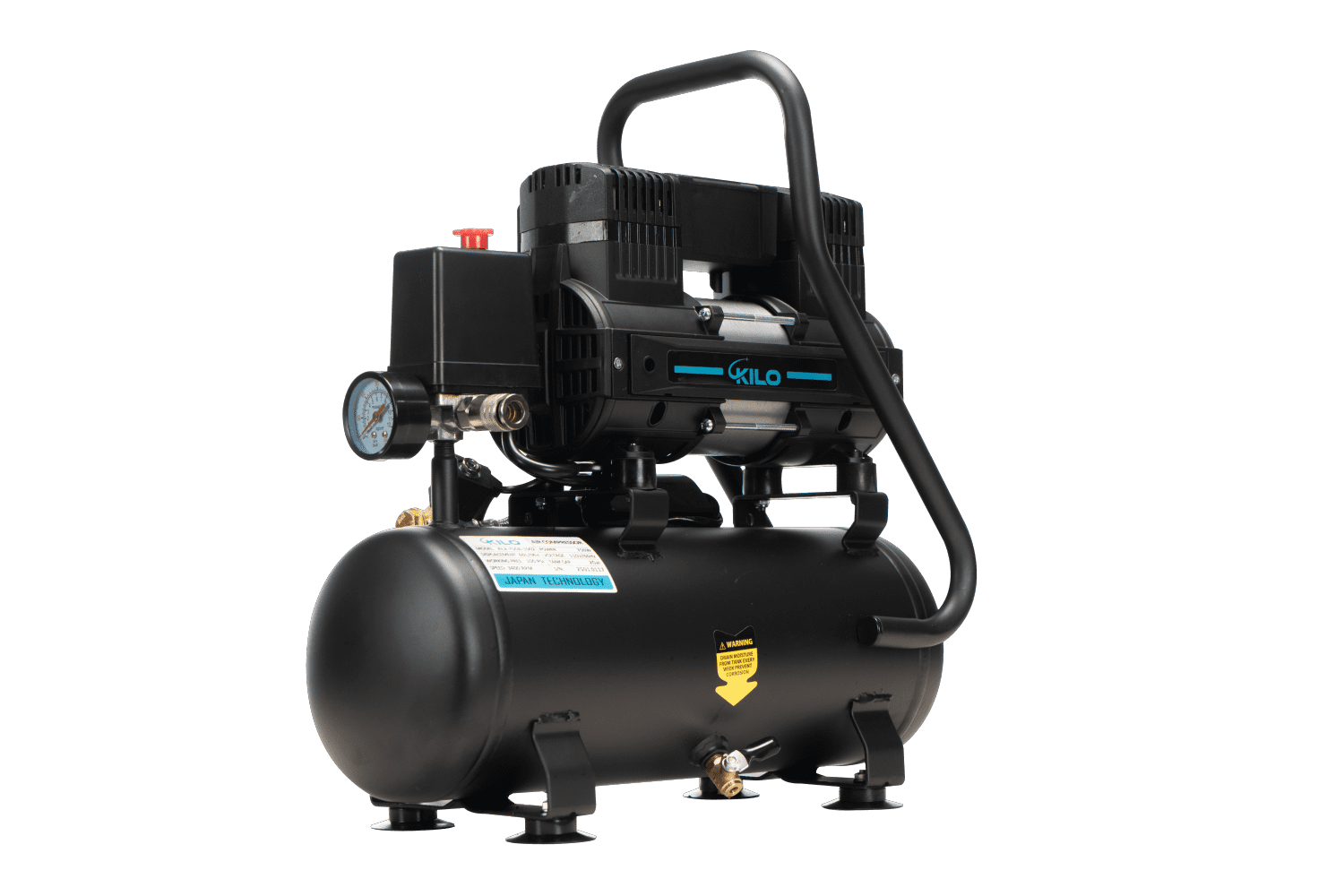 2 Gallon Oil Free Air Compressor, 1.0HP, Max.115 PSI Pressure, 65dB Ultra Quiet Compressor for Auto Repair, Tire Inflation, Spray Painting, Woodwork Nailing