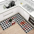 thumbnail image 2 of Buffalo Plaid Snowman Christmas Kitchen Rugs and Mats Set 2 Piece for Floor, Let It Snow Xmas Winter Holiday Non Skid Low-Profile Sink Rug Mat Decorations for Home Kitchen 18"x48"+18"x30", 2 of 6