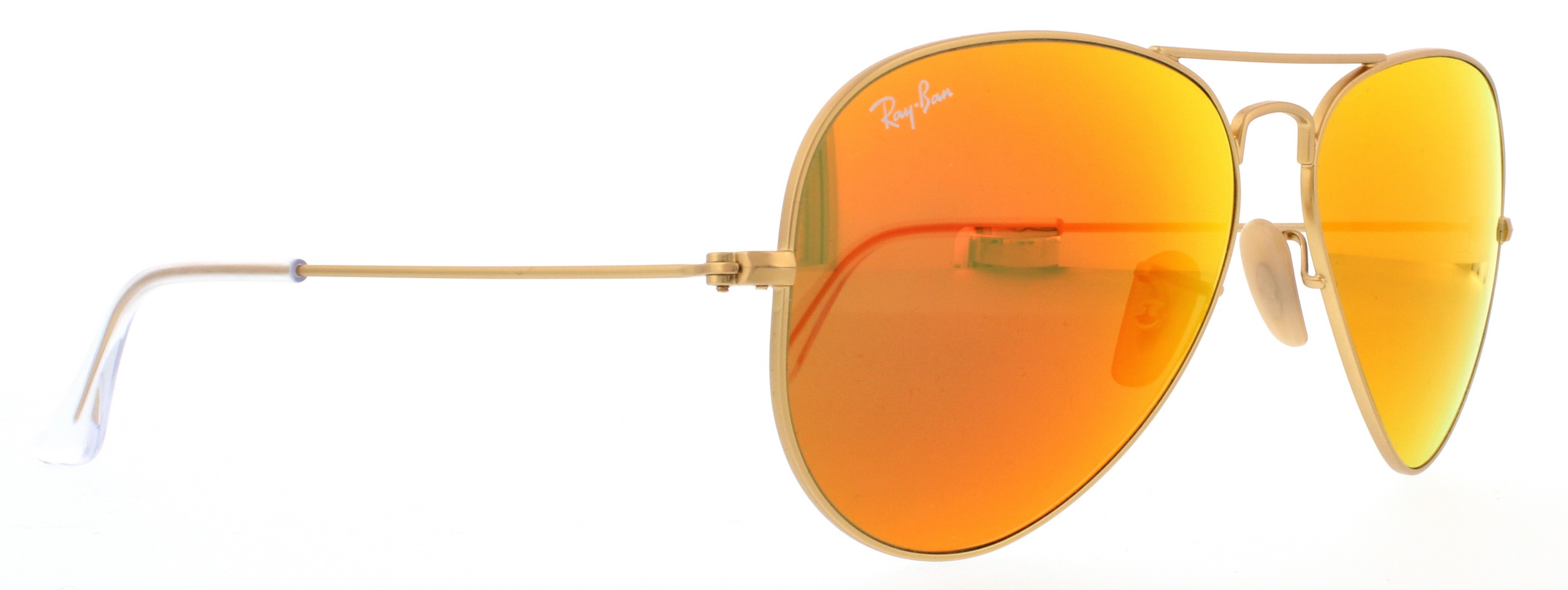 Ray-Ban Aviator Sunglasses with Yellow-Orange Lenses Gold Classic Titanium Aviator Tinted Sunglasses with Orange  main image 3