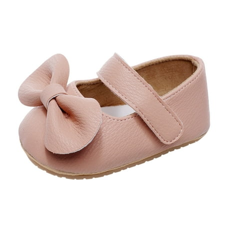

zuwimk Girls Sandals Baby Girl Sandals Summer Crib Shoes Bowknot Soft Sole Girls Princess Dress Flats First Walker Shoes Pink