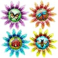 thumbnail image 1 of Decoraciones colgantes de pared de hierro forjado para interiores (púrpura, rojo, azul, amarillo) 4 piezas (yu-1), 1 of 2