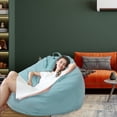 thumbnail image 6 of Large Bean Bag Chair Cover for Adults 120cm Washable Fabric Sofa Slipcover Universal Stretchable Couch Protector Storage Beanbag Cover No Filler Included Multiple Colors, 6 of 7
