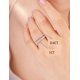 thumbnail image 5 of Alianza de boda IMOLOVE Moissanite de plata 925 con oro blanco de 18 quilates, 5 of 6