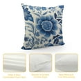 thumbnail image 4 of JEUXUS  Chinese Style Chinoiserie Blue and White Porcelain Floral Pillow Covers Farmhouse Canvas Cushion Covers Outdoor for Couch Chair Home Decor for Family Friends, 4 of 5