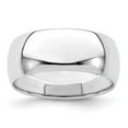 thumbnail image 3 of 925 Sterling Silver 8mm Half-Round Band Ring Size 10, 3 of 5