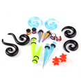 thumbnail image 1 of BodyJ4You 18PCS Taper Tunnel Plugs Randomly Assorted Ear Piercing Gauges Kit 0G (8mm) - 9 Pairs, 1 of 6
