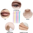 thumbnail image 4 of Square 100-Pack Dermaplane Razors for Women Face - Eyebrow Trimmer & Face Shaver, Exfoliating Facial Razor & Skin Care Tool for Smoother Skin, Includes Men & Women（5 Colors）, 4 of 7