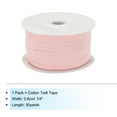 thumbnail image 2 of Uxcell Cotton Twill Tape 1/4" 50 Yards Cotton Ribbon Bias Binding Tape for Sewing Gift Wrapping Pale Pink, 2 of 4