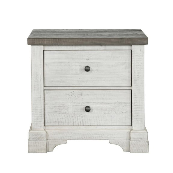 Samuel Lawrence Valley Ridge Distressed 2 Drawer Nightstand in White