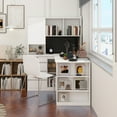 thumbnail image 2 of L Shaped Desk with Charger,Computer Desk with Drawers,Bookshelf,with LED Light,Modern Corner Desk,Home Office Desk,L-Shaped Study Table Writing Desk, 2 of 9