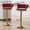 Wine Red, variant on Villeston 360° Swivel Bar Stools Velvet Upholstered Adjustable Bar Chairs Set of 2 with Back & Footrest for Home and Kitchen,Wine Red