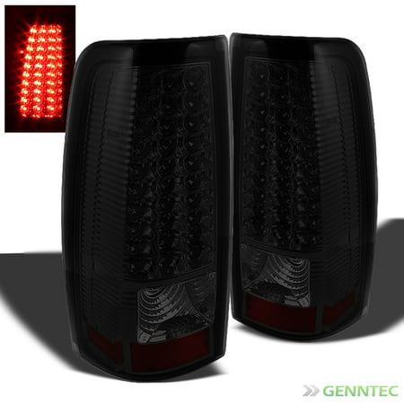 Chevy Silverado Tail Lamp For Smoked 1999-2002 Chevy Silverado 1999-2003 Sierra LED Smoke Tail Lights Lamp Pair Left+Right/2000 2001 ()