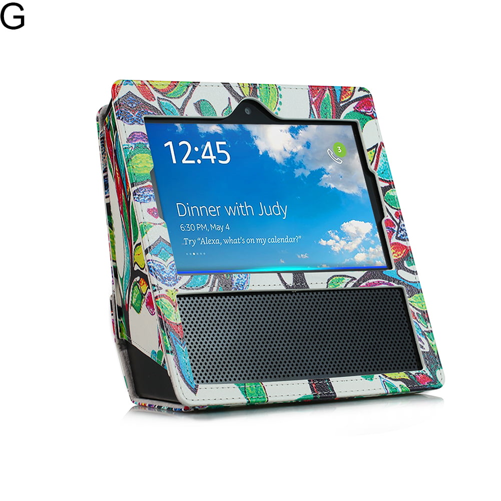 PU Leather Protective Cover Case Storage Portable Bag Pouch for Amazon Echo Show 