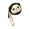 thumbnail image 4 of Sharprepublic Mini Plush Case Lightweight with Zipper Fashion Cute Key Chain Panda Money Purse Round, 4 of 8