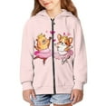 thumbnail image 3 of Uourmeti Funny Dance Capybara Fox Teen Girls Hooded Pullover Long Sleeve Soft Comfy with Pockets Casual Loose Top for Travel Size 13-14, 3 of 7