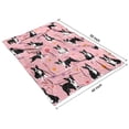 thumbnail image 4 of Boston Terrier Dogs and Flowers Blanket,Comfortable Soft Lamb Wool Throw Blanket,All Season,Warm Lightweight Blankets for Sofa Bed Couch Living Room Chair,40"x50", 4 of 4