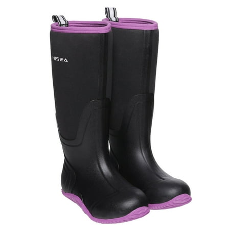 

HISEA Women s Rubber Rain Boots Waterproof Insulated Garden Shoes Outdoor Hunting Working Riding Muck Neoprene Boots Mid Calf