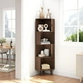 thumbnail image 5 of 58.5″ Corner Bookshelf Bamboo Bookcase 4-Tier Corner Storage Shelves for Living Room,Bedroom,Kitchen, Study,Home Office, 5 of 15