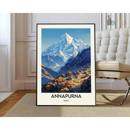 Annapurnaannapurna, Annapurna Poster, Annapurna, Annapurna Travel Gift, Annapurna Travel Print Wall Art, Modern Wall Decor, 8x12 UNFRAMED
