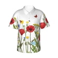 thumbnail image 1 of Balery Wild Herbs Camisas hawaianas de manga corta para hombre, camisas playeras de corte holgado, camisas de vacaciones con botones,X-Large, 1 of 7